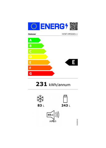 Холодильник HCNFHM326E++ двухкамерный HEINNER