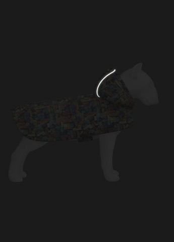 Дощовик-накидка з капюшоном для собак Clothes, малюнок "Блоки", XS, А 26-29 см, B 32-41 см, З 21-26 см WAUDOG (329745657)