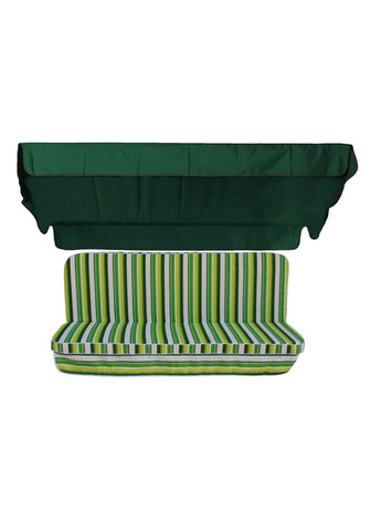 Комплект подушок для гойдалки Verrano 170x110x6 темнозелений тент 120x200 eGarden (279784203)
