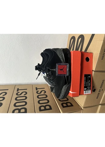 КРОСІВКИ ЖІНОЧІ NIKE AIR JORDAN 3 BLACK НАЙК АІР ДЖОРДАН ЧОРНІ No Brand чорні демісезони (392014936)