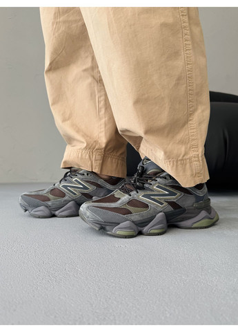 КРОССОВКИ ЖЕНСКИЕ NEW BALANCE 9060 GREY / BROWN НЬЮ БЕЛАНС 9060 No Brand серые демисезоны (367177671)
