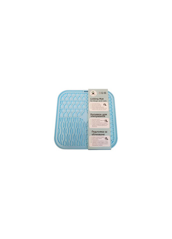 Силиконовый коврик для собак антистресс для слизывания 20х20 см голубой Ecotoys (269341826)