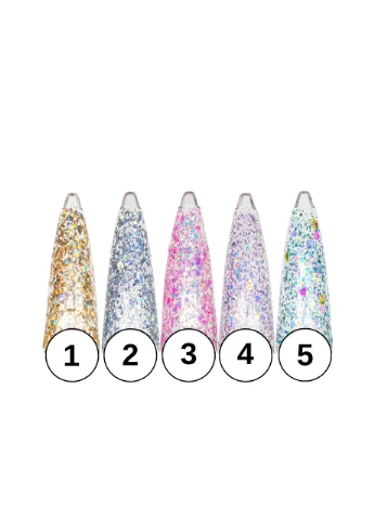 Гель-лак с глиттером для маникюра Glitter Color профессиональный 5 мл, 01 Золотистий You Posh (379769946)