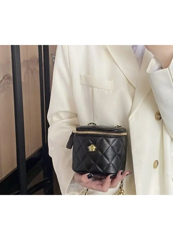 Сумка женская на регулируемой цепочке Черная 12,5*11*7,5 см No Brand (364976035)