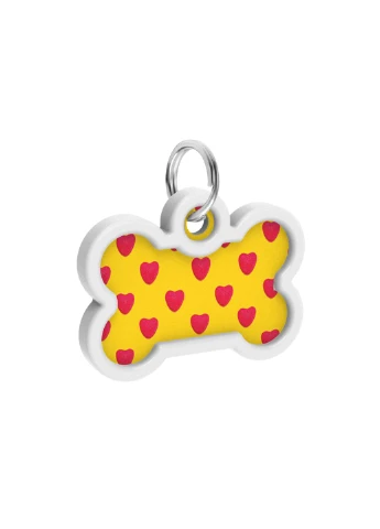 Адресник с QR-паспортом Smart ID "Сердца" кость (2917400180264) WAUDOG (377754401)