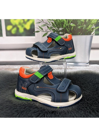 Синие повседневные босоножки детские сандалии для мальчика С.Луч на липучке