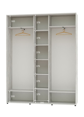 Шафа-купе тридверна 210*45*240 Сосна Натті 3 двері ДСП ШК-04 Алекса (360478265)