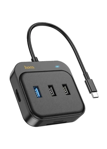 Конвертер хаб HB38 Easy link 7in-1 Multiport адаптер (HDTV+SD/TF+USB3.0+USB2.0*2+PD 100 W) Hoco (293346525)
