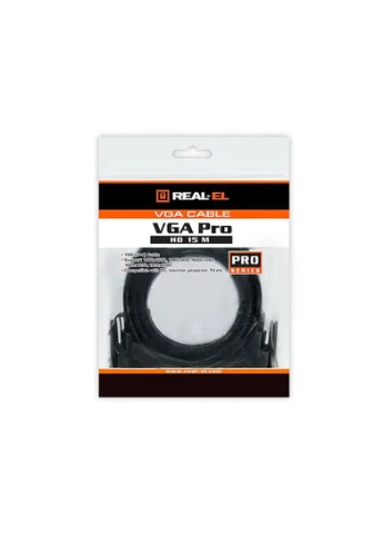 Кабель Pro VGA - VGA (M/M), 1.8 м, черный (EL123500043) пакет Real-El (394763254)