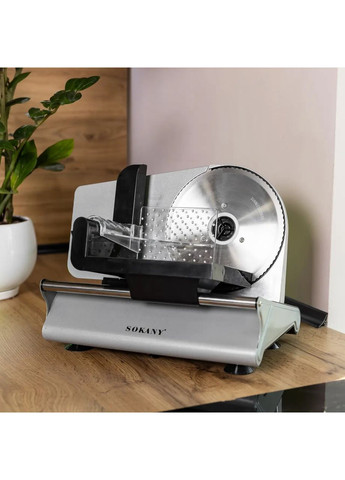 Слайсер 500 Вт ломтерезка из нержавеющей стали мясорезка для кухни (EM424) Sokany (372478379)