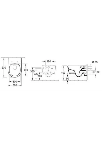 Підвісний унітаз AVENTO Villeroy & Boch (401879336)