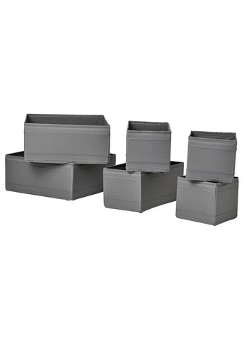Набір контейнерів ІКЕА SKUBB темносірий (40399998) IKEA (267903407)