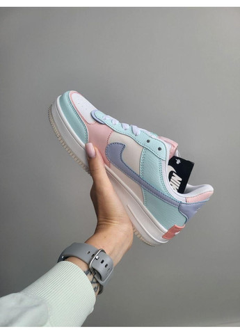 КРОССОВКИ ЖЕНСКИЕ NIKE AIR FORCE 1 SHADOW BLUE WHITE НАЙК АИР ФОРС 1 ПРЕМИУМ No Brand белые демисезоны (368647096)