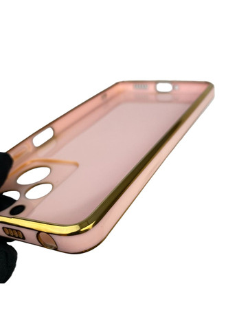 Чехол для POCO X5 Pro 5G с кольцом-подставкой с золотой окантовкой на поко х5 про пудровый gs1 Xiaomi (366020475)