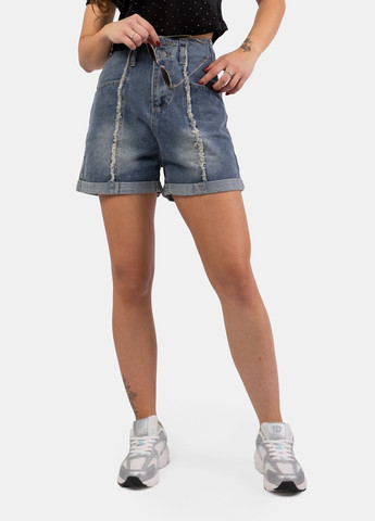 Шорты женские 8207 синие джинсовые 345967 Power (330748905)
