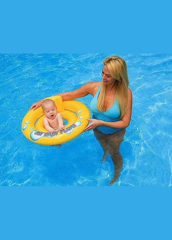 Детский надувной плот-круг 59574 NP со спинкой и трусиками для плавания малышей от 1 года. Intex (327216344)