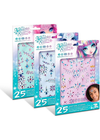 Набір кристалів для тіла Боді-арт Зоряні візерунки () Nebulous Stars 11451 (328447862)