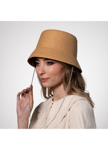 Панама жіноча з ланцюжком папір бежева ВІЛЕНА LuckyLOOK 444-553 (322792470)