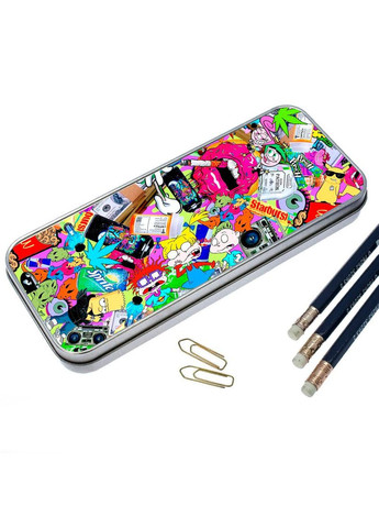 Пенал школьный для мальчика и девочки металлический автомобиль 7*18 см Silver No Brand (309152132)