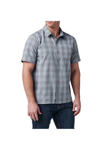 Сорочка тактична Nate Short Sleeve Shirt Mortar Plaid 5.11 Tactical (350878394)
