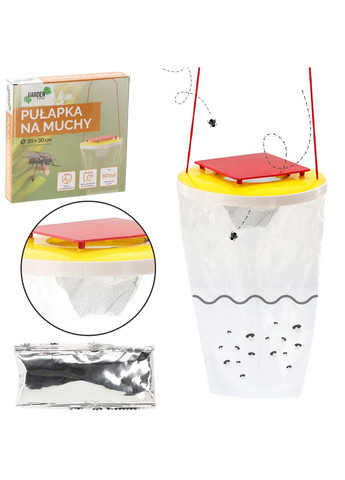 Ловушка мух Garden Line пластиковая 1,5 м Жовта з аттрактантом Chomik (392285062)