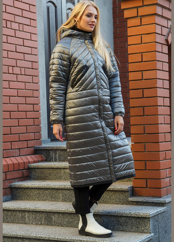 Срібна демісезонна пальто "viola oversize" MioRichi