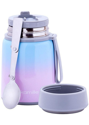 Термос пищевой Градиент из нержавеющей стали с ложкой 15,6 см Kamille (289463877)