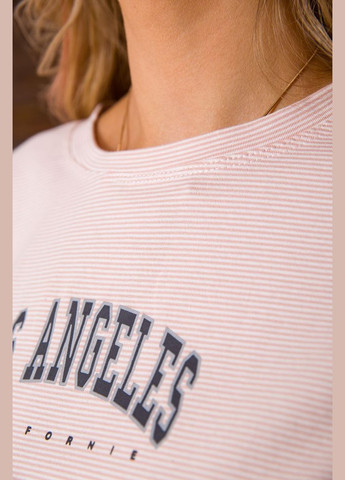 Персиковая летняя футболка женская в полоску, цвет персиковый, Ager