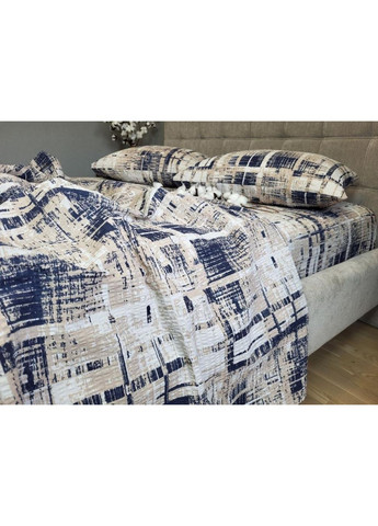 Постельное белье с резинкой Кардамон, ранфорс гофра (жатка) Полуторный размер, наволочки 50/70 No Brand (364219691)