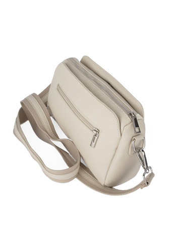 Сумка жіноча шкіряна кросободі на 3 відділення 02909 бежева Virginia Conti (337464047)