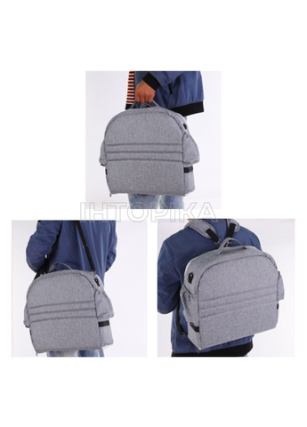 Сумка кроватка для детей портативная раскладная серая (сумка-пеленатор) No Brand (362191553)