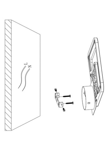 Настінний світлодіодний світильник бра TETRA ICE 13 Вт S 288х252х46 мм Чорний ESLLSE (360423499)