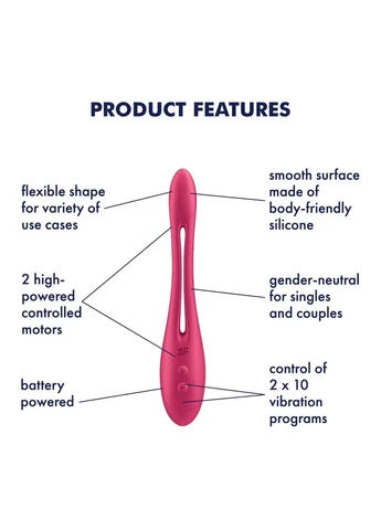 Універсальний гнучкий вібратор для пар Elastic Game Battery Series Satisfyer (396264769)