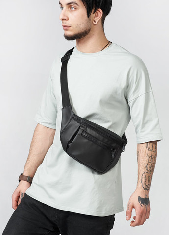 Сумка на пояс бананка Tirso Max чорна Sambag (325443005)