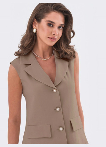 костюм-двійка з брюками коричневий Dressa (303360802)