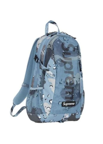 Рюкзак голубой Supreme Backpack Blue Chocolate Chip Camo Womens (385490575)