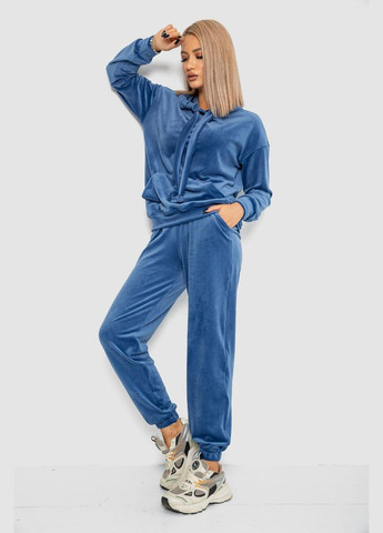 Спортивний костюм жіночий велюровий темно-синій розмір M (sku_241R060) Ager (316319376)