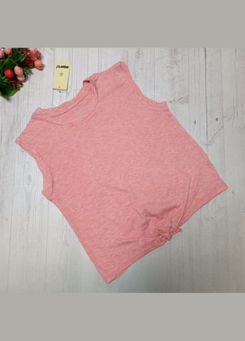 Розовая летняя футболка для девочки Pepperts
