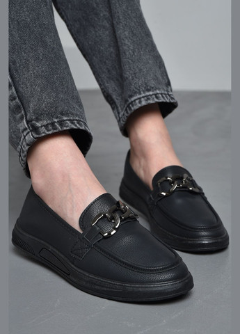 Туфлі-лофери жіночі чорного кольору Let's Shop (278274362)