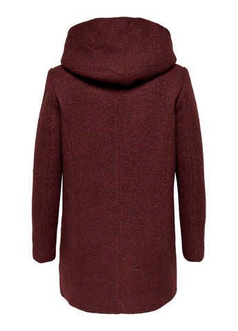 Темно-вишневое Пальто демисезон,темно-вишневый, Only