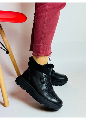 Зимние 245 ботинки зимние черные кожаные KDSL