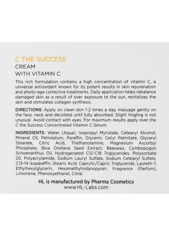 Крем для обличчя C The Success Cream 50ml (101222-47278) Holy Land (368857342)
