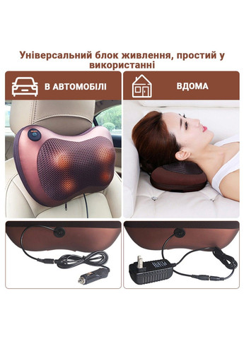 Массажная подушка роликовый инфракрасный массажер для шеи и спины Massage 053P Inspire (289355091)
