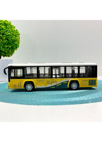 Автобус металлический с инерцией подсветкой и звуком открывается дверь (CLM-0771AC) No Brand (365252493)