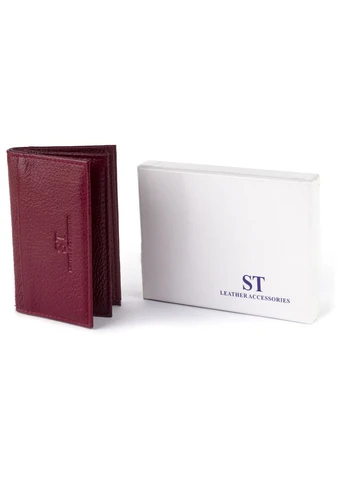 Візитниця-книжка Бордова 10х6,5х1 см st leather (391300146)