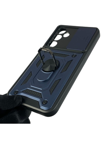Чохол для Galaxy A35 5G SM-A356B броньований з кільцем зі шторкою на самсунг а35 5г темно-синій rg1 Samsung (366020938)