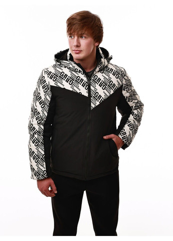 Чорна куртка зимова чоловіча BIHOR