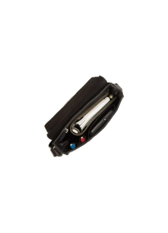 Чорна шкіряна сумка з клапаном S11 BLK Skyler (Black) Visconti (303831050)