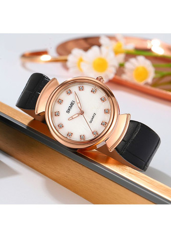 Часы Rose Gold Черные Женские Кварцевые Стрелочные Люминесцентные Водонепроницаемые ProDobro (367264203)