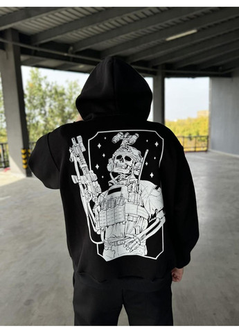 Худі мілітарі без флісу, унісекс, колір чорний, розміри XXL No Brand (370217986)